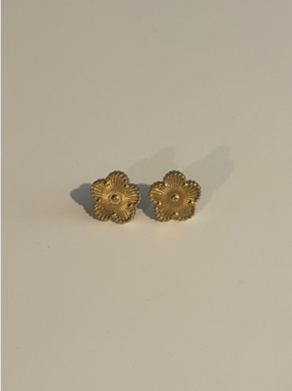 Gold Flower Stud Earrings